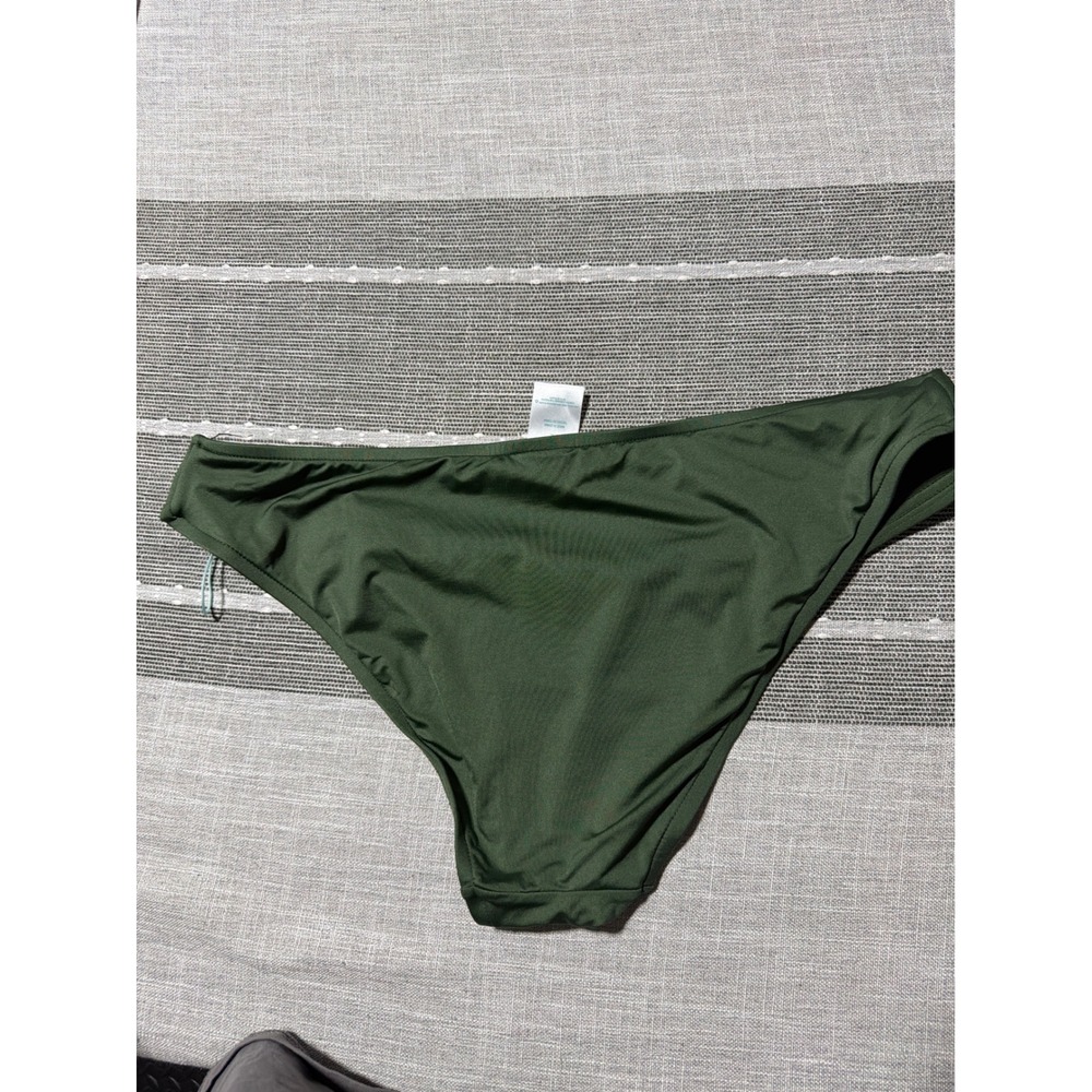 Kona Sol Womens Olive Green Strappy Side Bikini Bottom Swim Brief XL - Picture 4 of 5